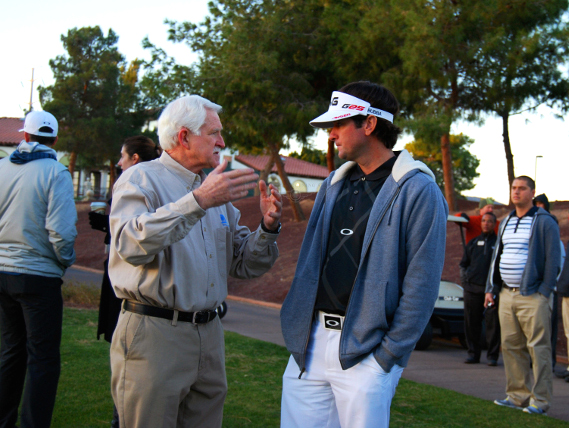 Chris Fitzgerald trains Bubba Watson to fly hovercraft golf cart